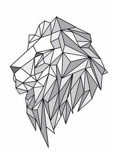 236x314 Liongeometric Printable