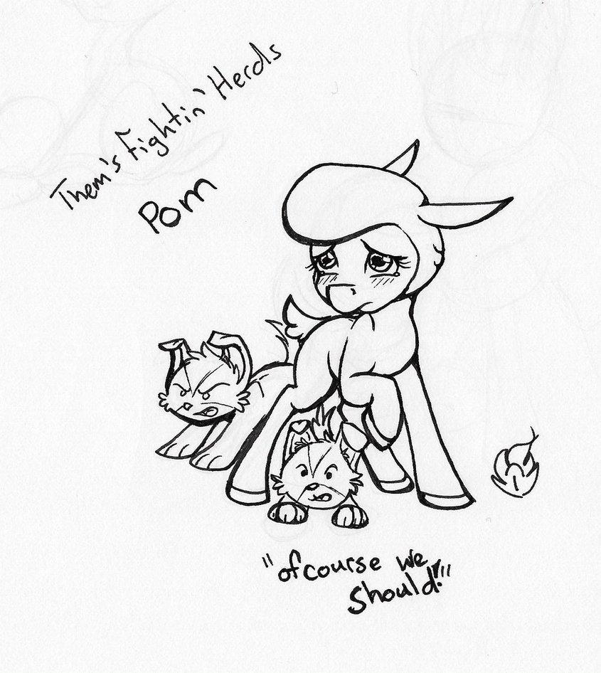 845x946 Them's Fighting Herds Pom By Nekotigerfire