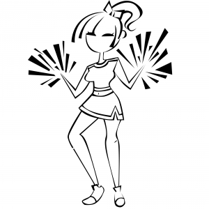 300x300 Cheerleader Cartoon