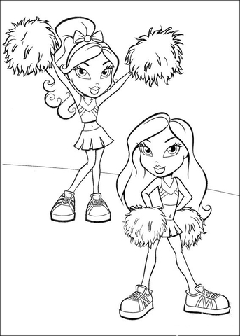 343x480 Cheerleading Pom Poms Coloring Page Free Printable Coloring Pages