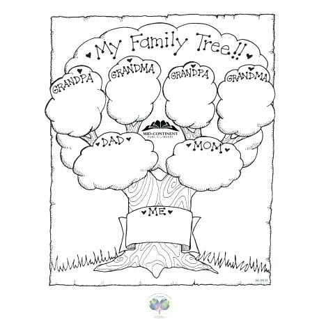 458x458 Family Tree Coloring Pages For Kids Blank Family Tree Coloring