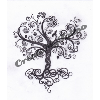 400x400 Pomegranate Tree Tattoo Design Inked Tree Tattoo