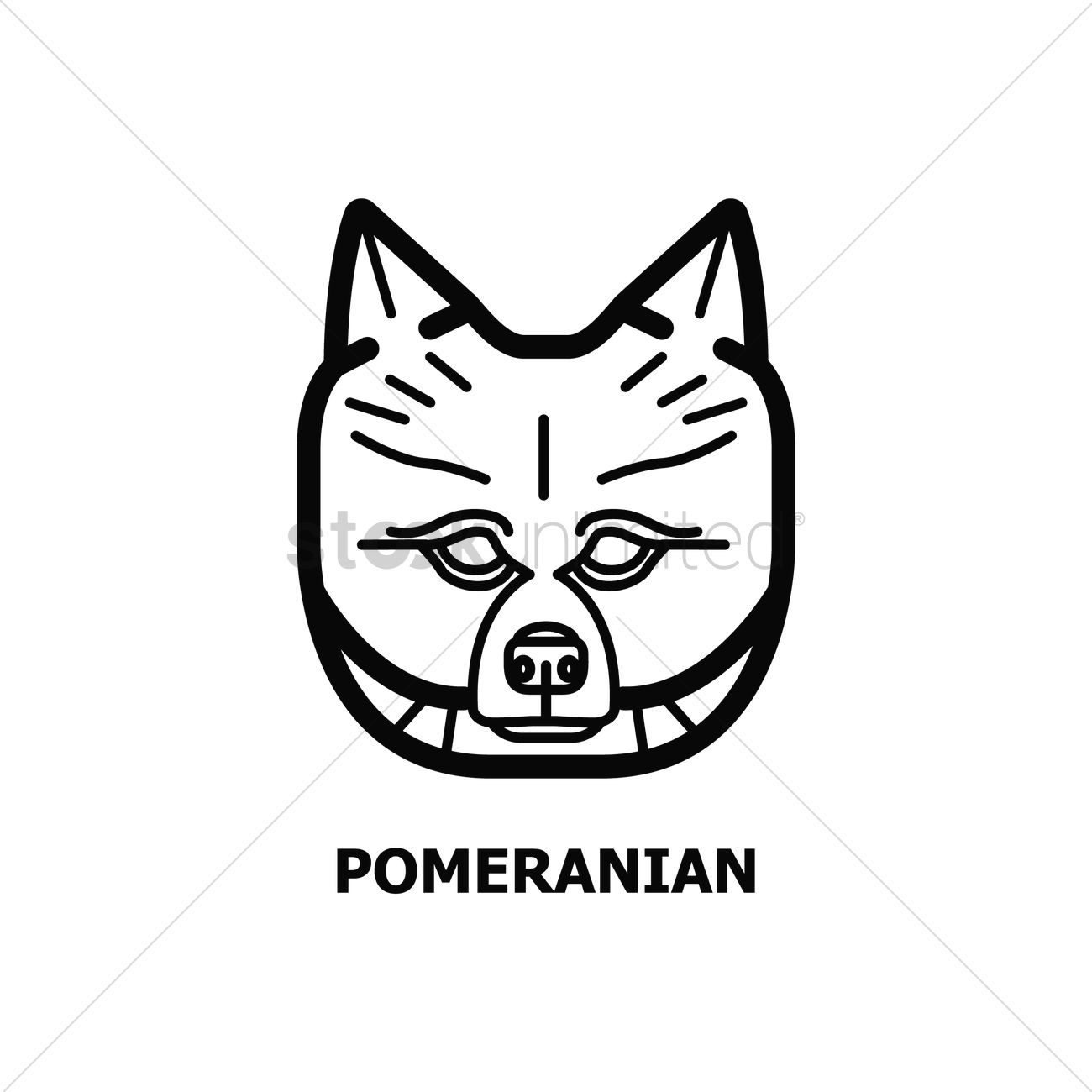 1300x1300 Pomeranian Dog Vector Image