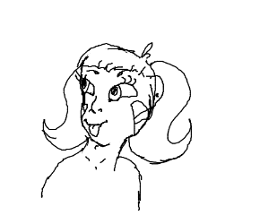 300x250 W Girl With Ponytails And Bandages On Cheeks