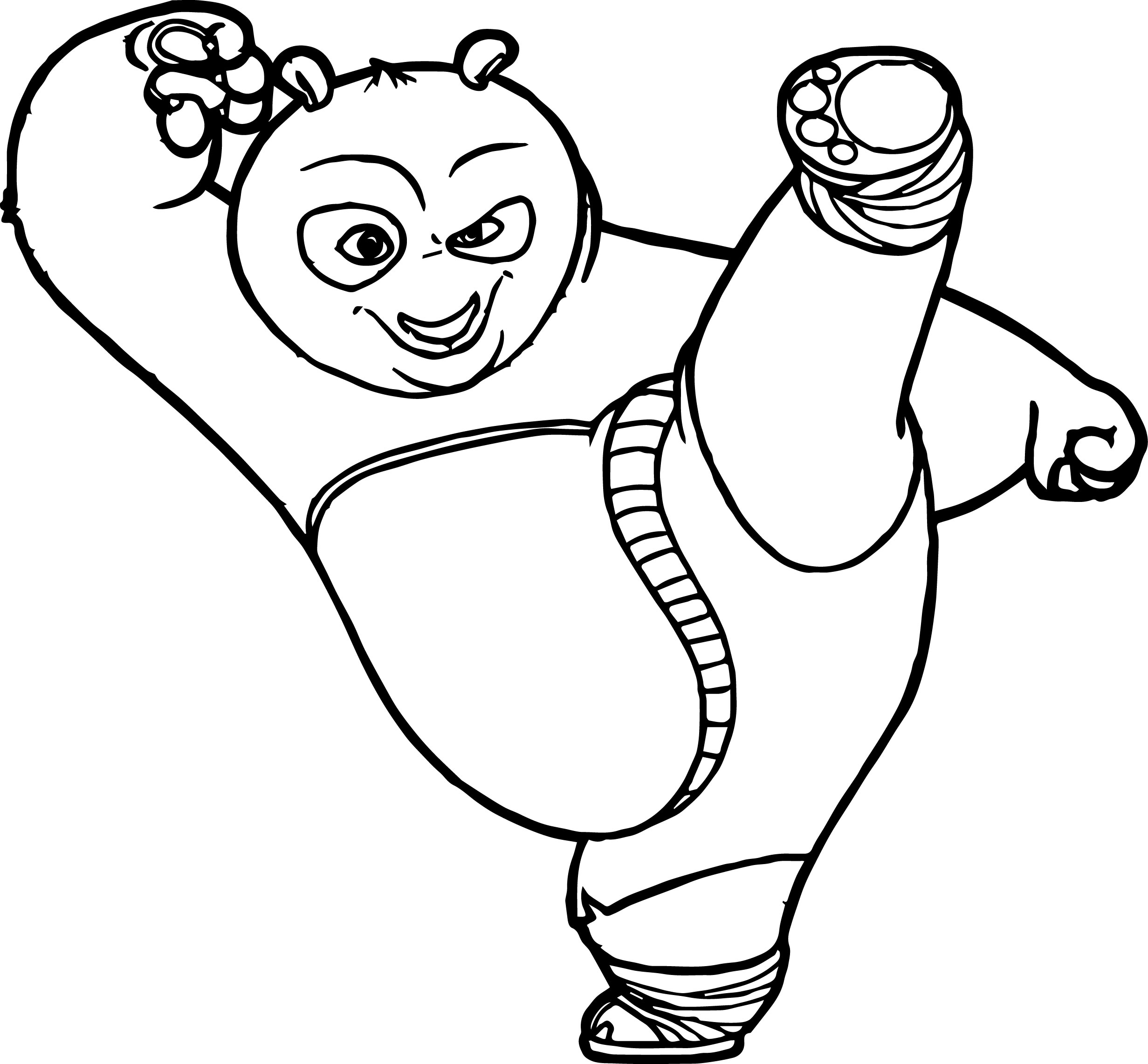 2463x2283 Kung Fu Panda Coloring Pages