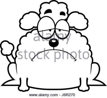352x320 A Cartoon Illustration Of A Little Poodle Looking Happy Stock