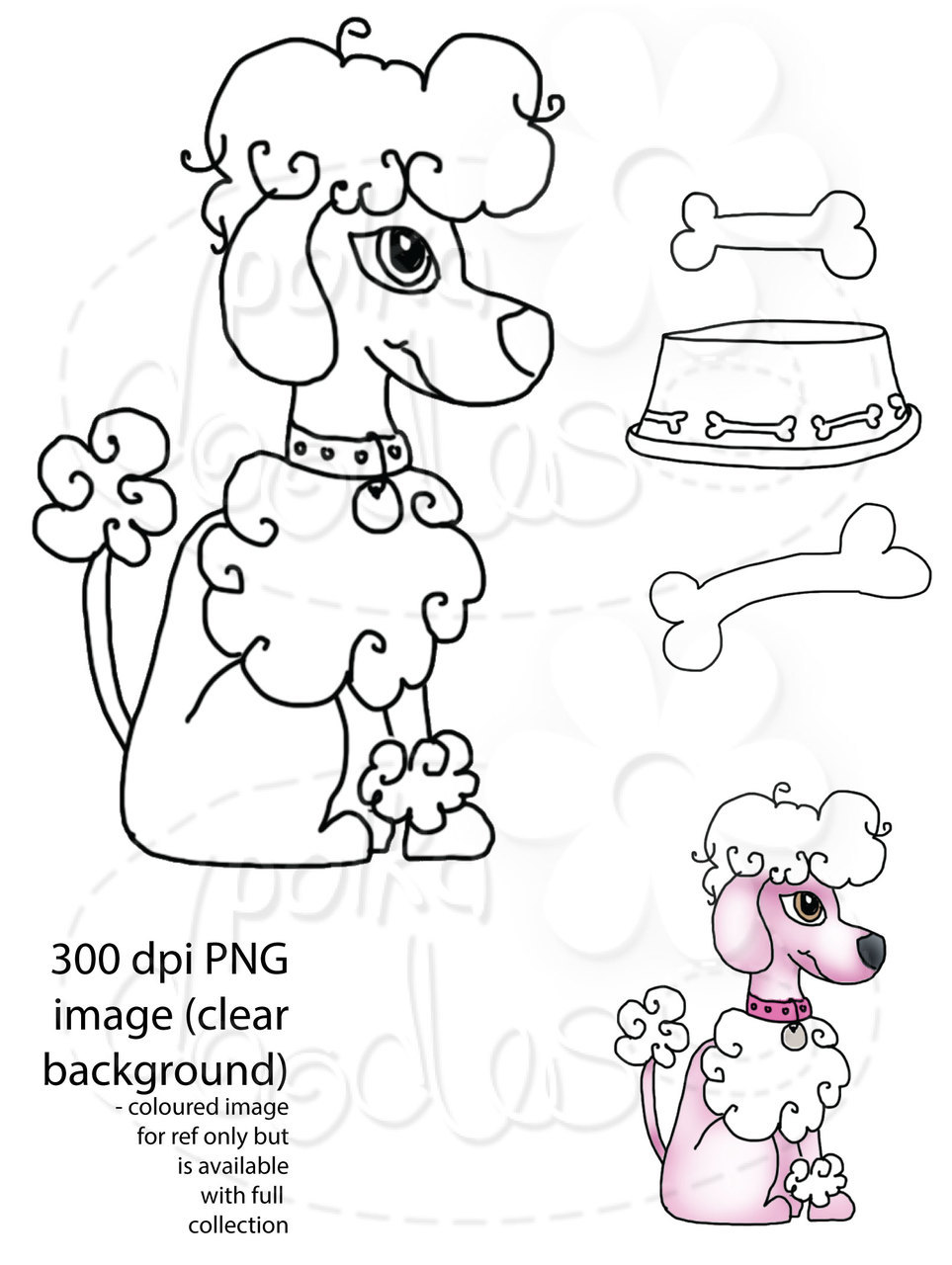 963x1280 Dogpoodle Digital Stamp