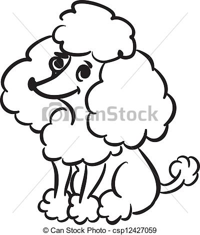 400x470 Poodle Clipart Drawn