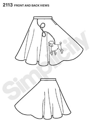 318x456 Simplicity 2113 Child's Poodle Skirt