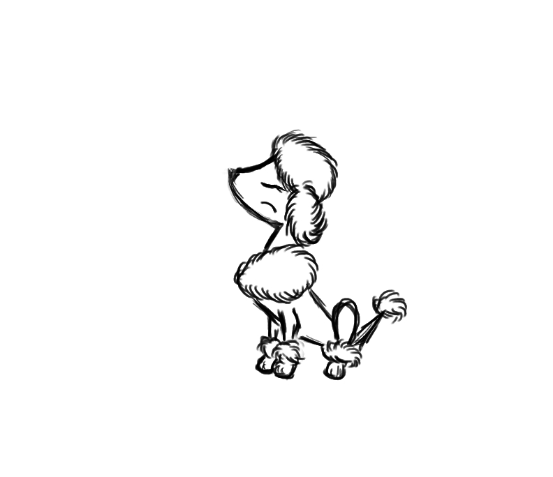 792x684 Image Result For Poodle Line Drawing Poodle Is My Co Pilot