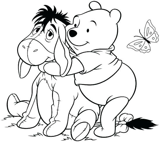 550x490 Pooh Bear Coloring Page The Pooh Coloring Sheets Printable Pages