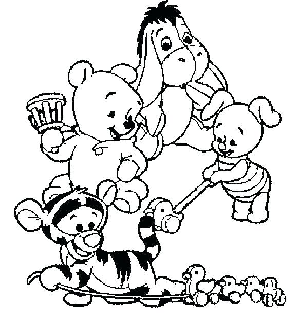 582x627 Pooh Bear Coloring Pages The Winnie The Pooh Thanksgiving Coloring