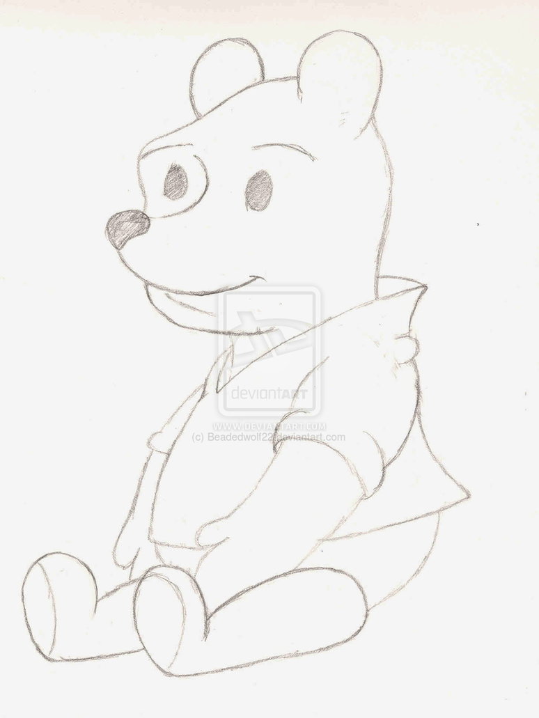 774x1031 Pooh Bear Sketch By Beadedwolf22