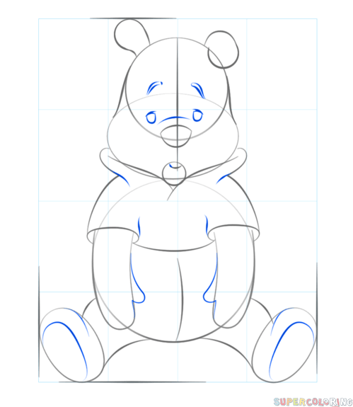 499x575 How To Draw Winnie The Pooh Step By Step Drawing Tutorials