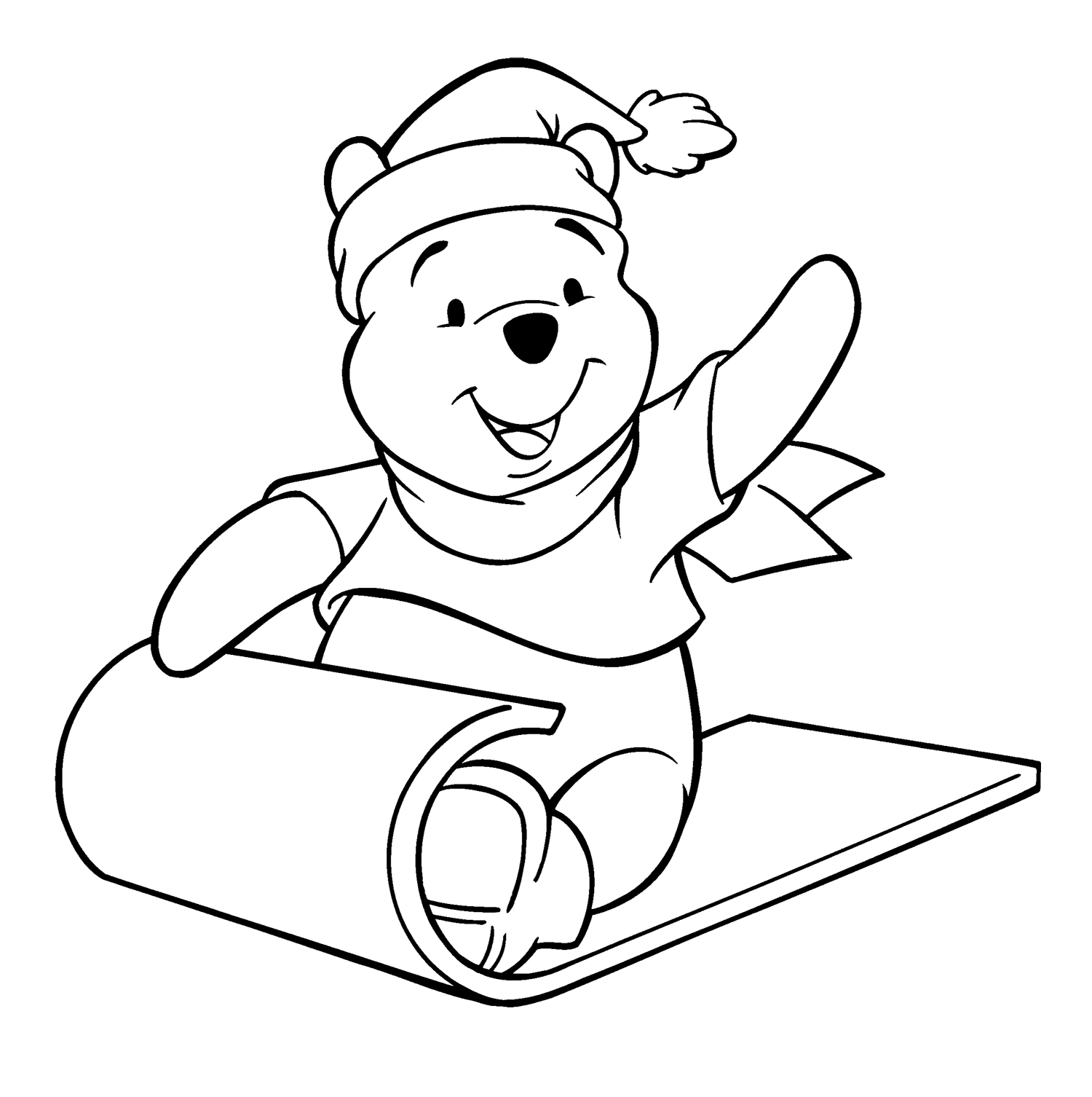 1500x1506 Winnie The Pooh Christmas Coloring Pages Preschool For Good Draw