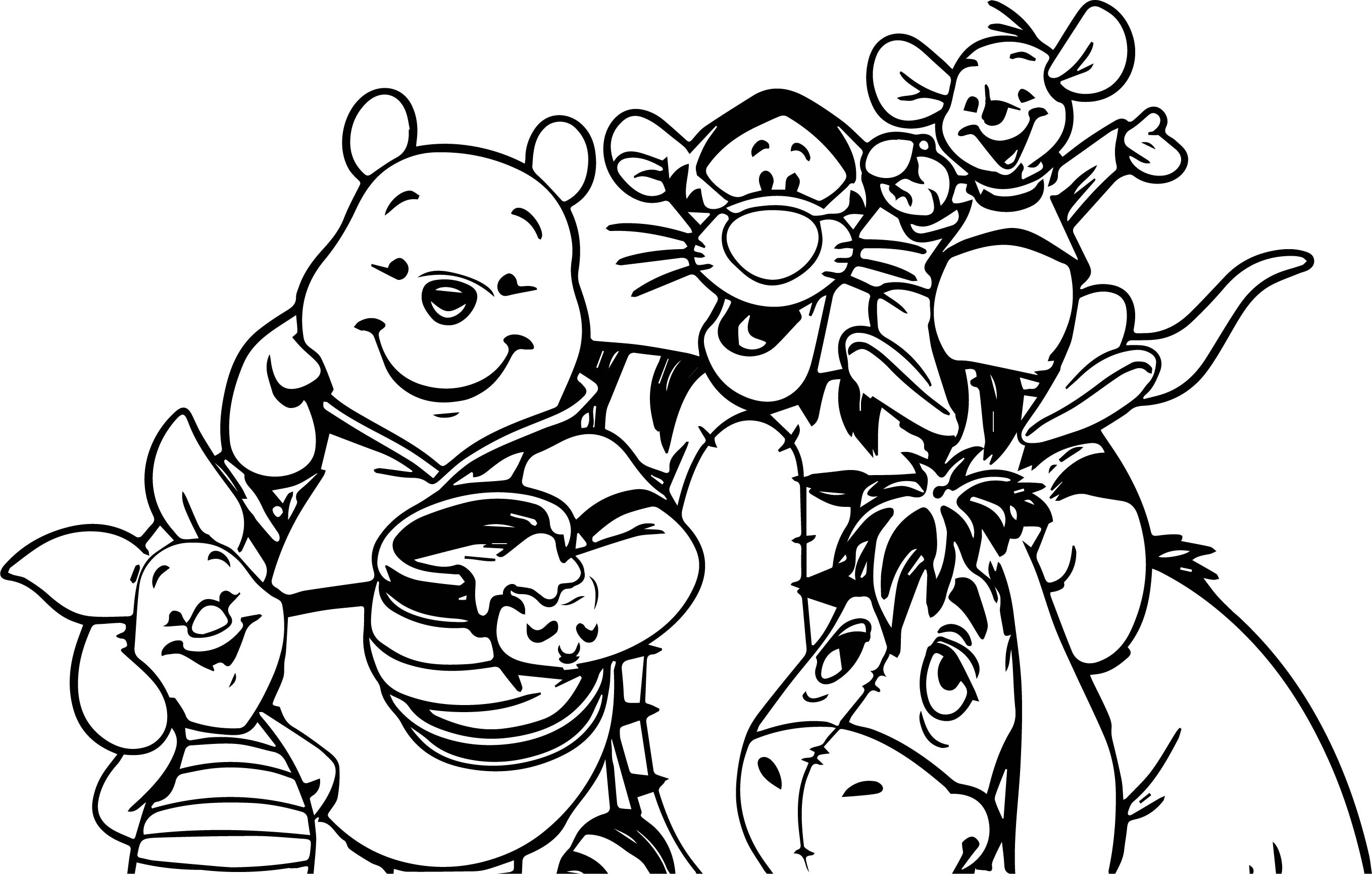 2717x1733 Winnie The Pooh Family Coloring Page Wecoloringpage