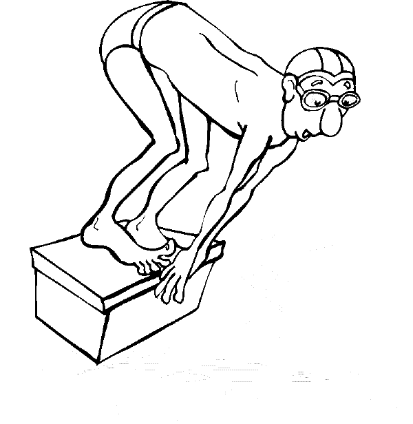 600x616 Olympic Swimming Coloring Pages