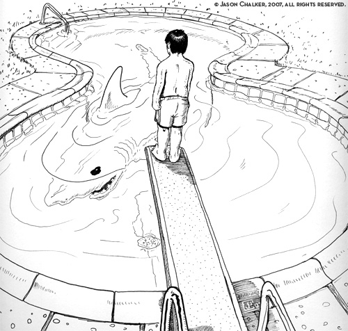 500x476 Austin Sketch Squad Come On In. The Water's Fine