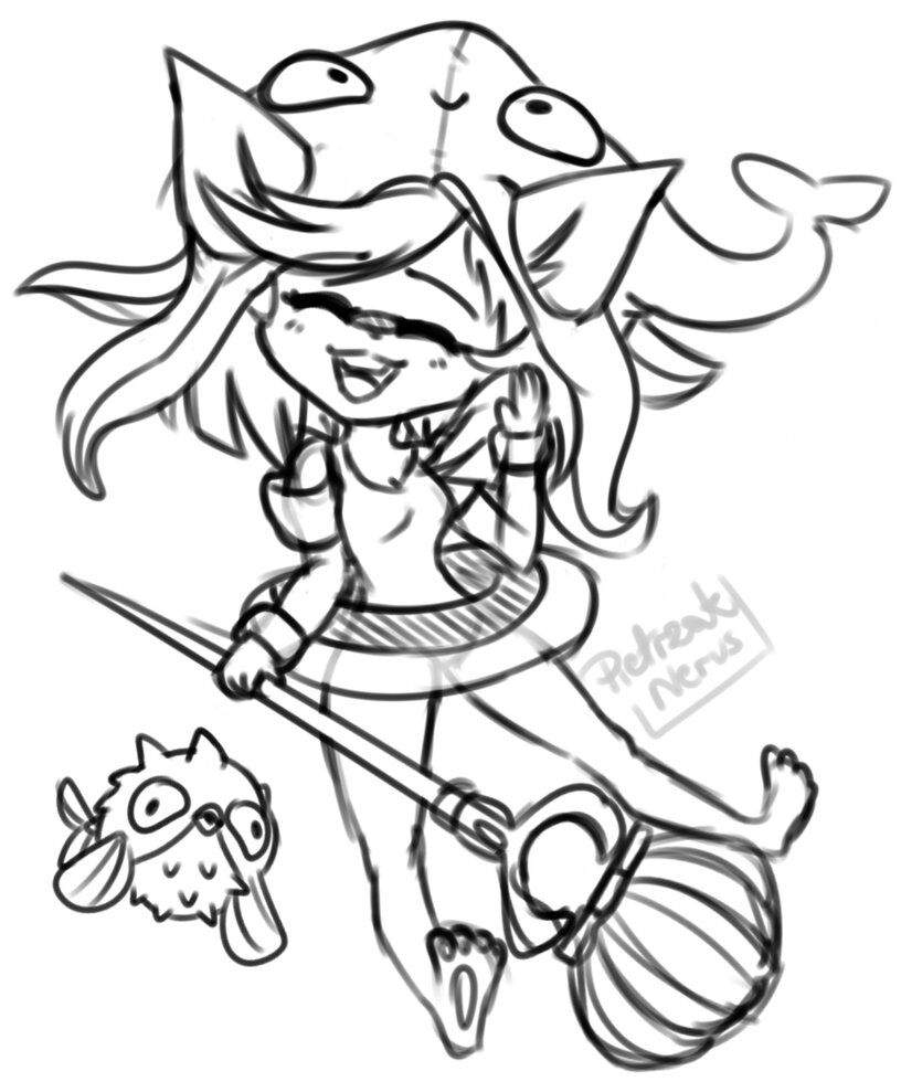816x980 Pool Party Lulu Sketch + Thanks League Of Legends
