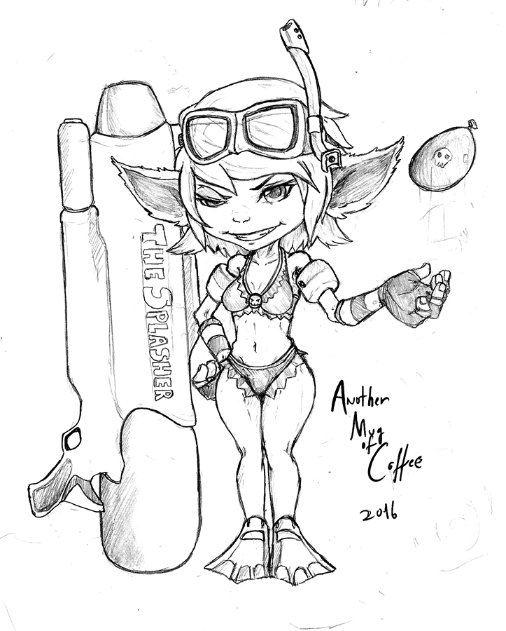 723x900 Pool Party Tristana By Armoc