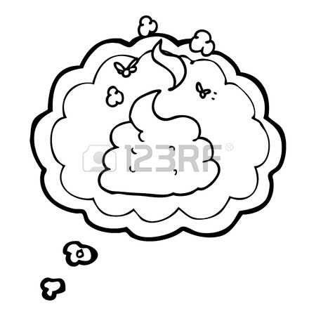 450x450 Freehand Drawn Thought Bubble Cartoon Gross Poop Royalty Free