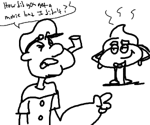 300x250 Popeye Confused By Poop Emoji (Drawing By Vandalia)