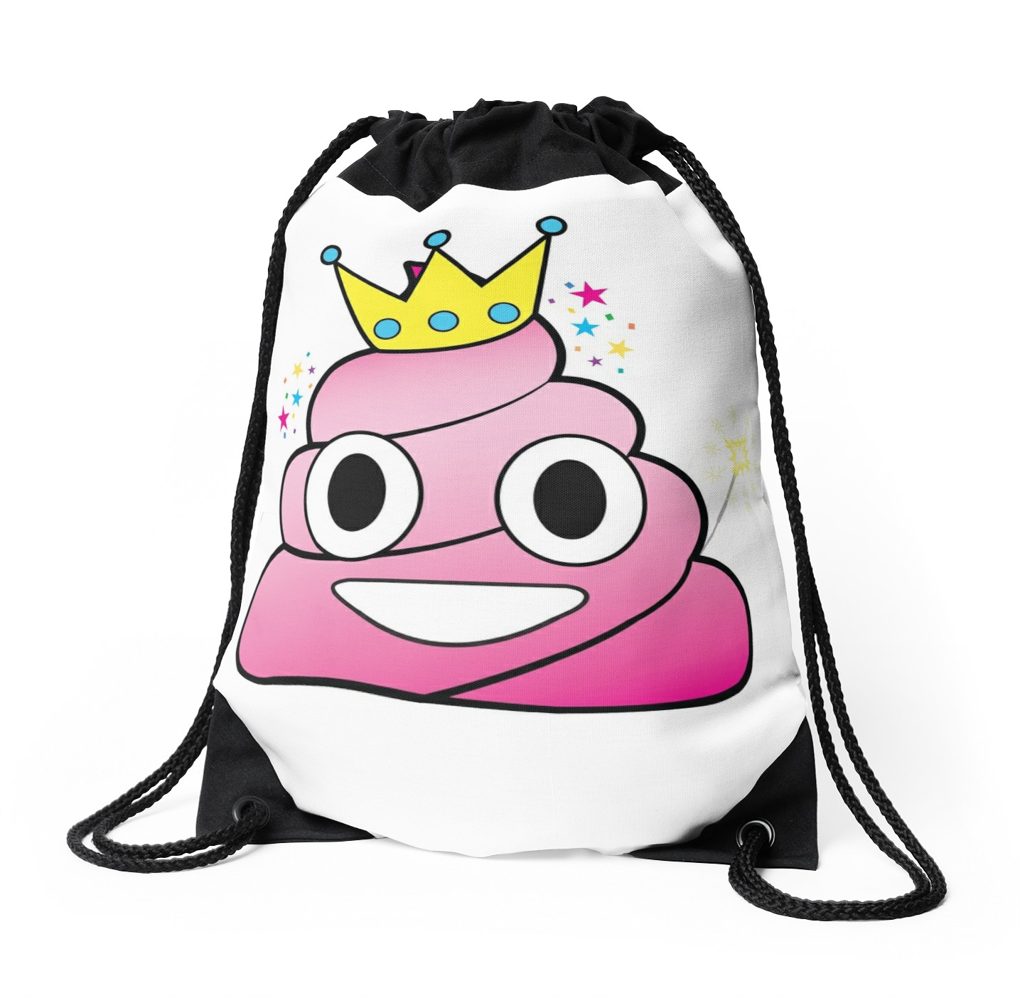 1435x1404 Princess Poop Emoji Drawstring Bags By Abowlofsoda Redbubble