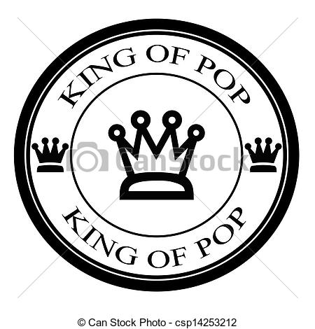 450x470 Stamp With Text King Of Pop Inside, Vector Illustration Vector