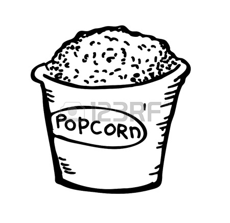 450x436 Pop Corn Doodle Royalty Free Cliparts, Vectors, And Stock