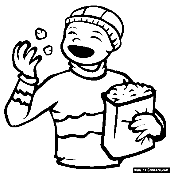 554x565 Popcorn Clipart Coloring Page