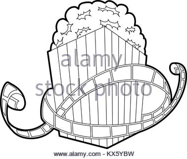 378x320 Popcorn Icon, Outline Style Stock Vector Art Amp Illustration