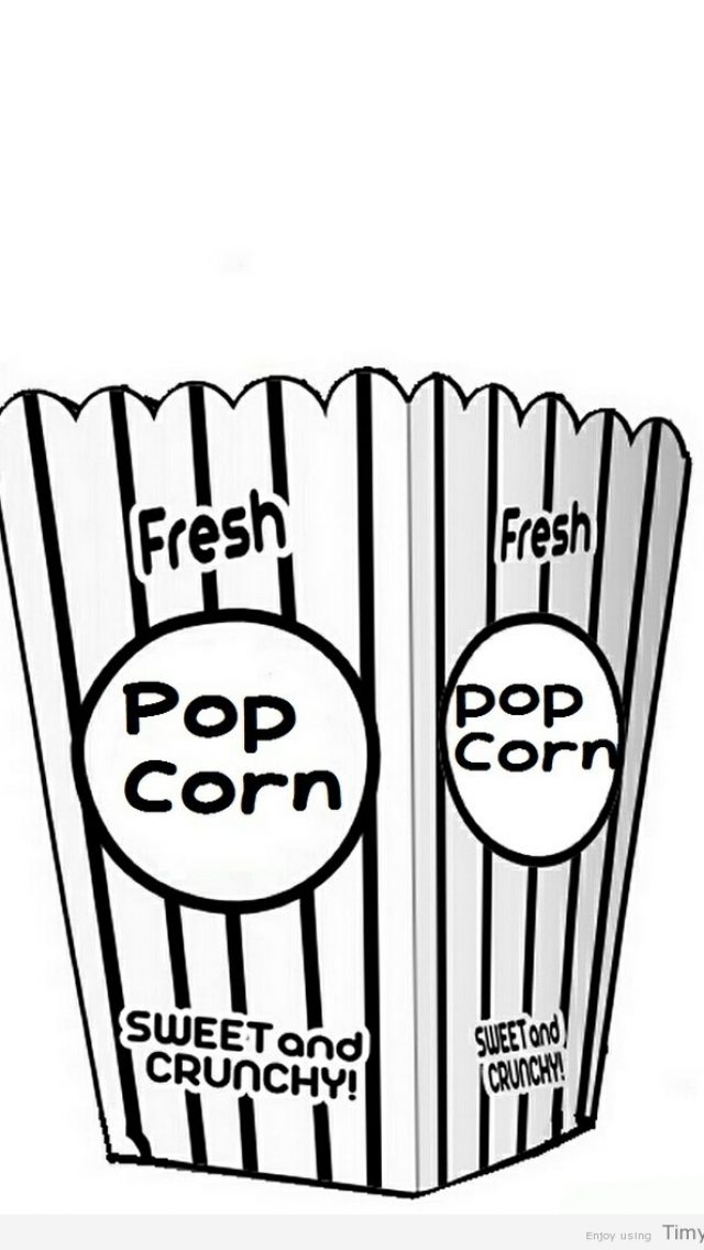 640x1136 Popcorn Bag Coloring Page Timykids