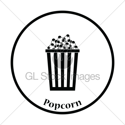 500x500 Cinema Popcorn Icon Gl Stock Images