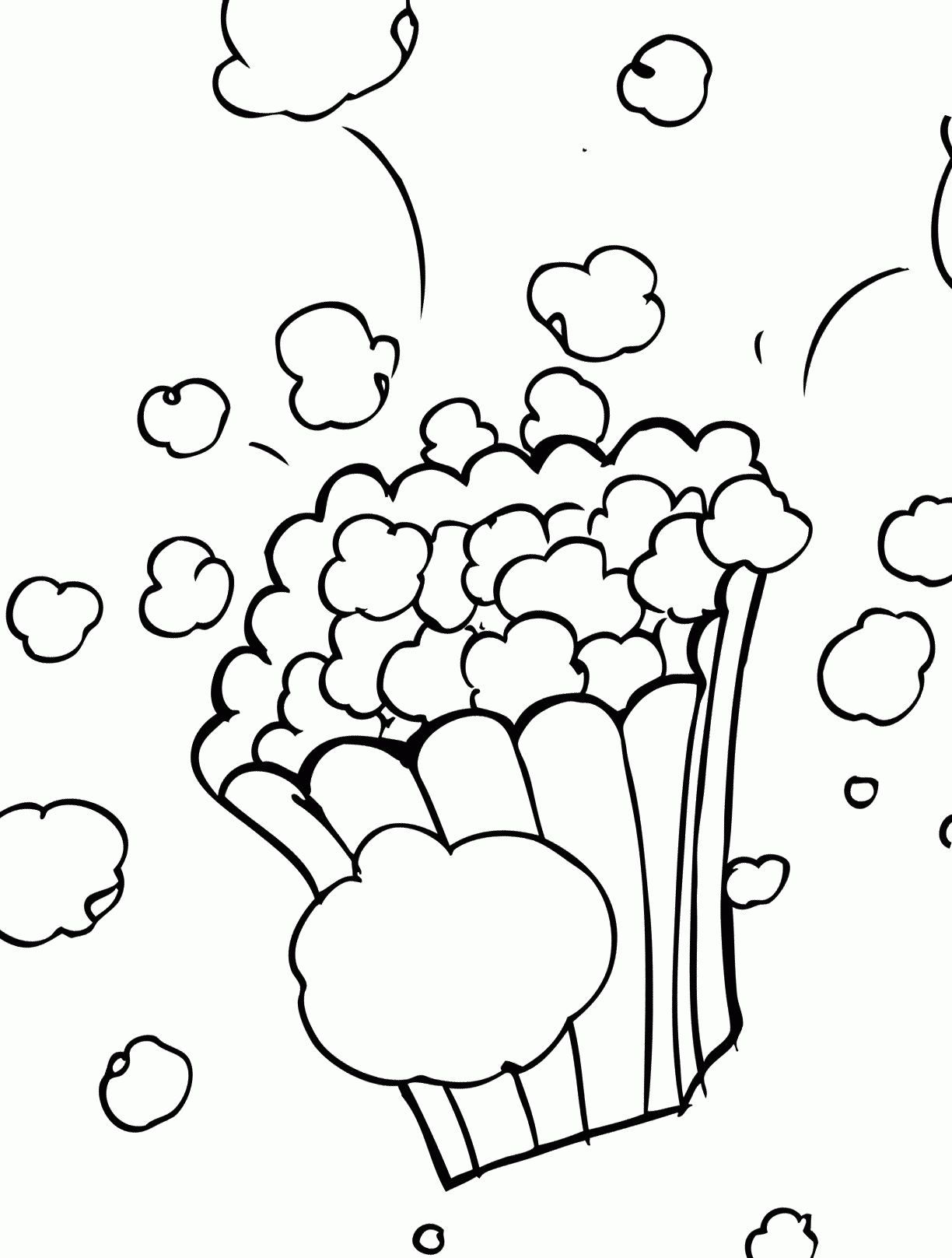 1224x1617 Popcorn Clip Art Black And White