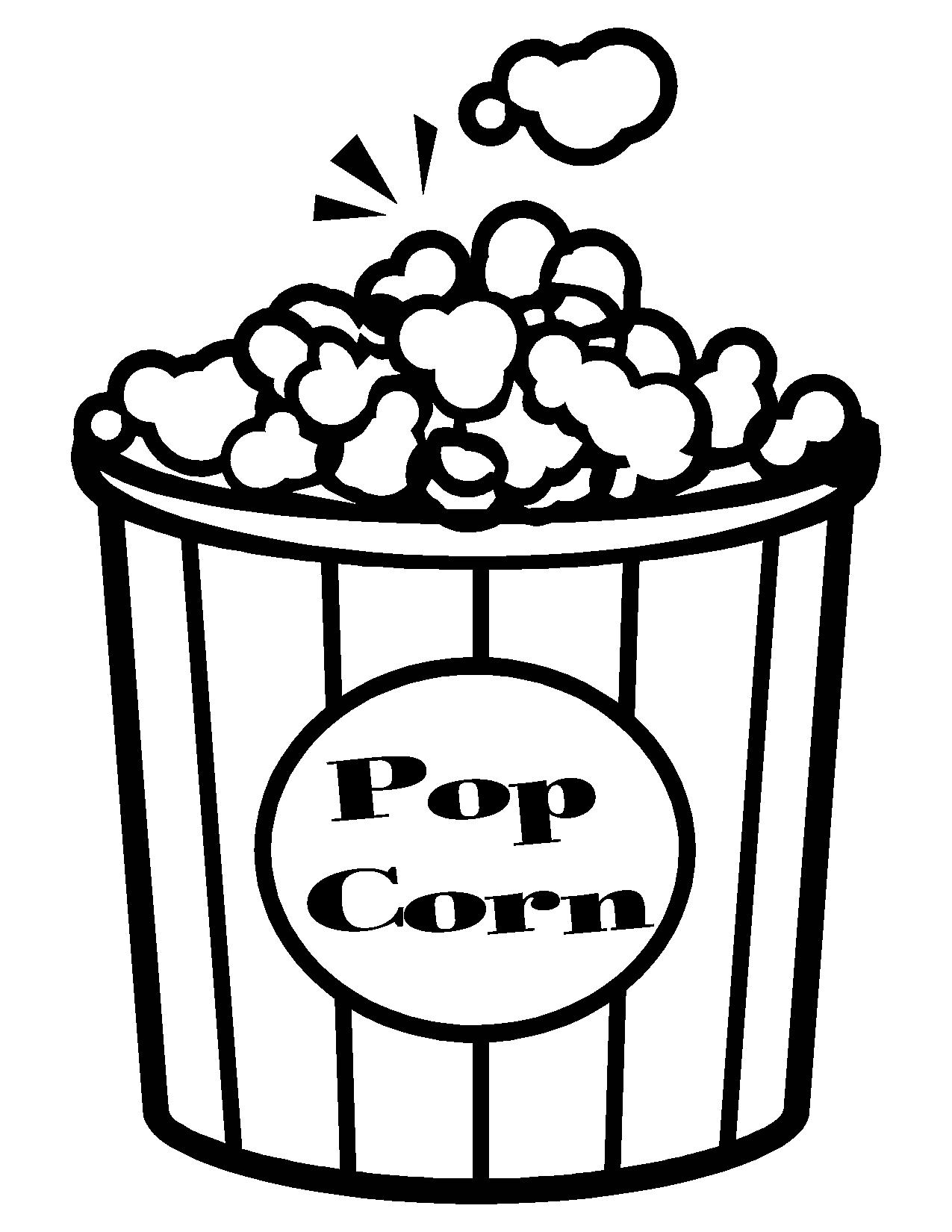 1275x1650 Popcorn Coloring Pages