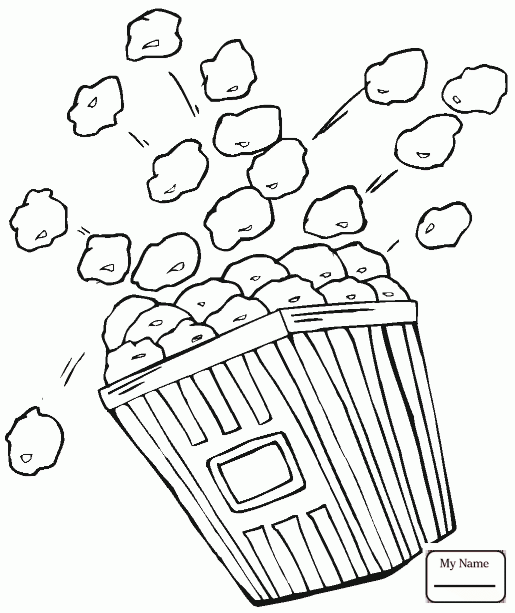 Popcorn Line Drawing at GetDrawings | Free download