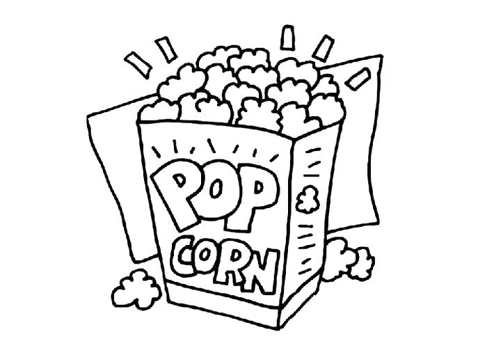 700x500 Popcorn Pictures To Color Popcorn Coloring Coloring Page Model