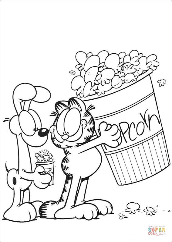 567x794 Popcorn Coloring Page Free Printable Coloring Pages