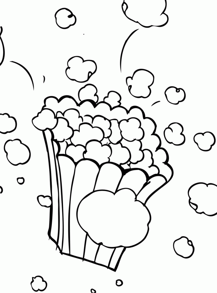 700x943 Sweet Popcorn Coloring Pages