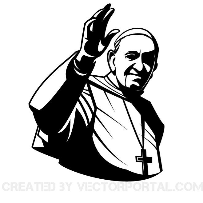 660x660 Pope Francis Vector Clip Art
