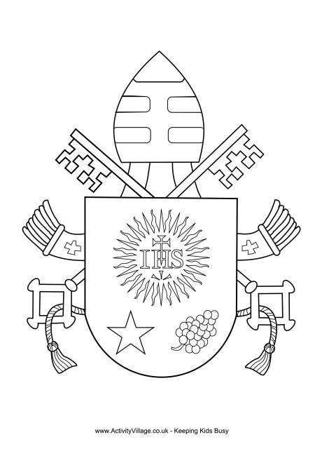 460x650 Pope Francis Coat Of Arms Colouring