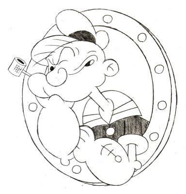 384x400 Popeye Coloring Pages Print Learn To Coloring