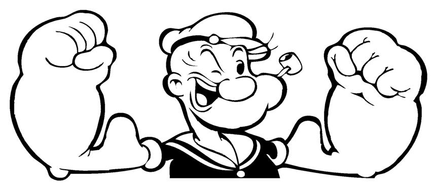 854x384 Popeye 1 Decal Sticker