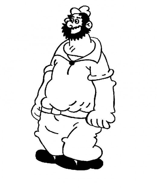 520x624 Fun Coloring Pages Popeye The Sailor Man Coloring Pages