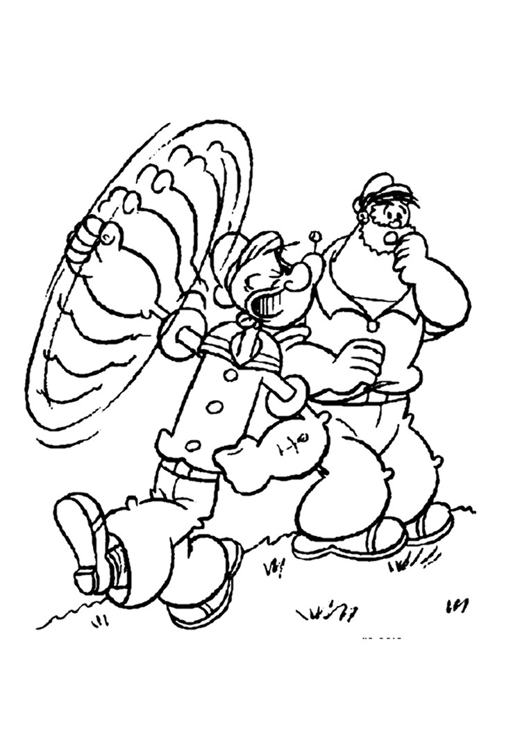 749x1060 Popeye The Sailor Coloring Page. More Tv Series Coloring Sheets