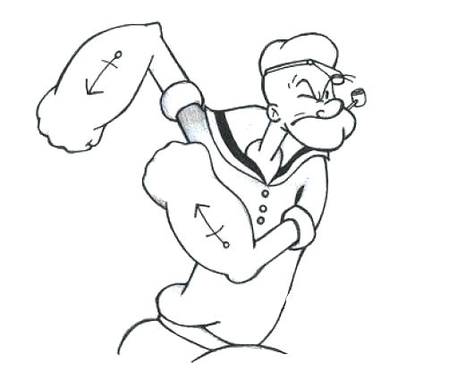 530x425 Popeye Coloring Pages