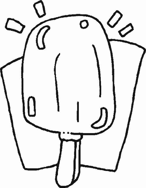 600x774 Popsicle Coloring Page