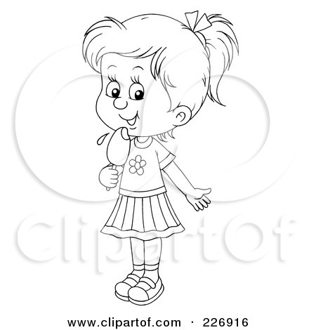 450x470 Royalty Free (Rf) Clipart Illustration Of A Coloring Page Outline