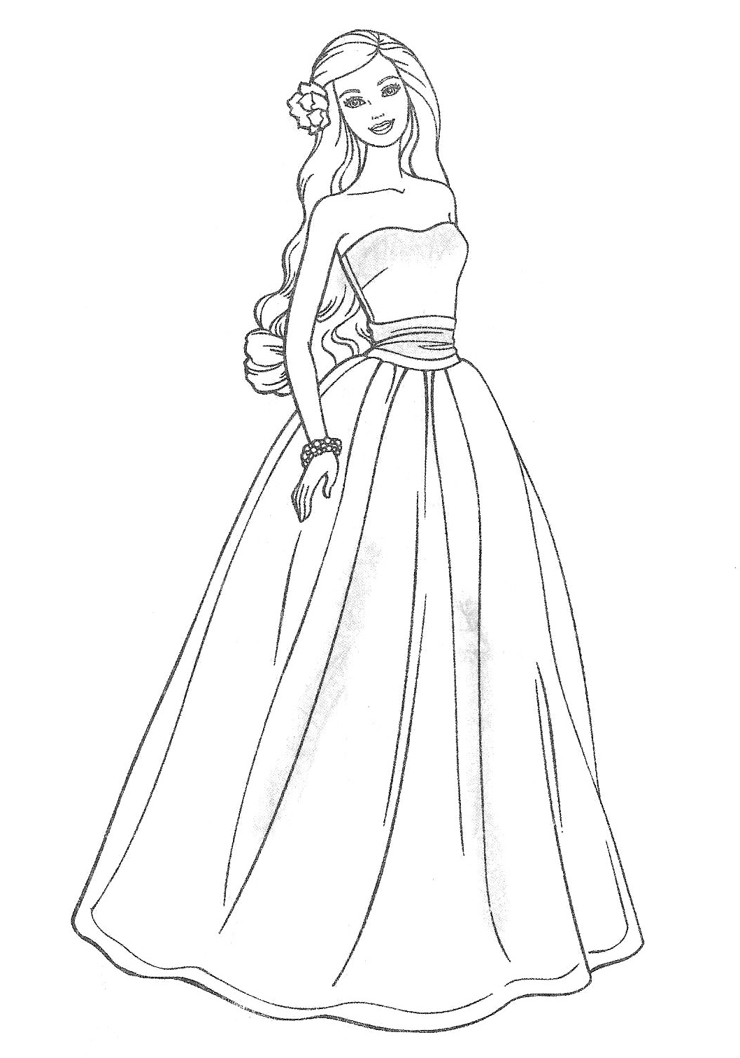 1058x1512 Drawing A Pencil Girl Amp Doll Image Of Pencil Drawing Of Barbie