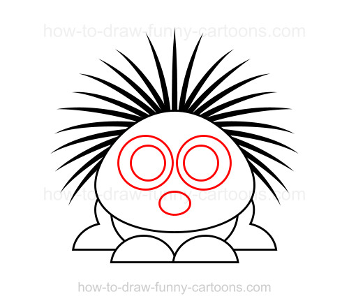 500x441 How To Draw A Porcupine